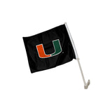 Miami Hurricanes "THE U" Hand Sign Car Flag