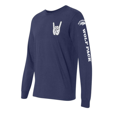 Nevada Wolf Pack "WOLF PACK" Hand Sign Long Sleeve Shirt