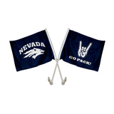 Nevada Wolf Pack "WOLF PACK" Hand Sign Car Flag