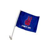 SMU Mustangs "PONY UP" Hand Sign Car Flag