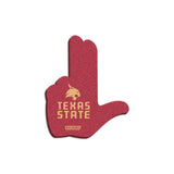 Texas State Bobcats "HEART OF TEXAS" Hand Sign Foam Hand/Foam Finger